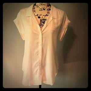 Anthropologie Cloth&Stone White Button Down Blouse